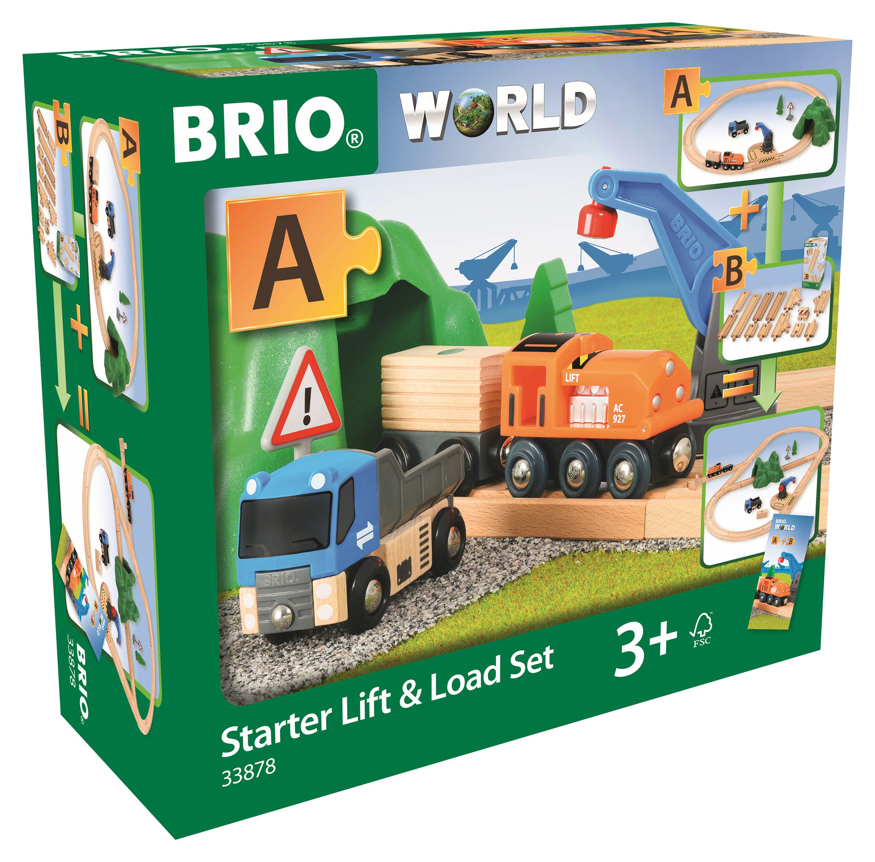 BRIO World Wooden Railway Train Set - Starter Lift & Load Set - Ages 3+ - image 2 of 6