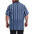thumbnail image 3 of INSPIRE CHIC Men's Big & Tall Striped Button Down Short Sleeve Summer Shirts 2XL Blue, 3 of 5