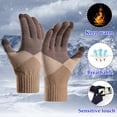 thumbnail image 5 of Hot Sales Gloves for Women GIJNRIUIUA Under $4 Winter Women Keep Warm Touching Screen Knit Gloves Elastic Cuff Soft Full Finger Gloves Mitten Brown Gloves & Mittens, 5 of 7
