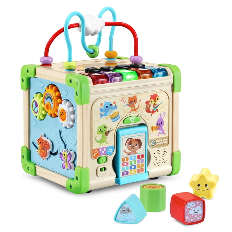 LeapFrog Touch & Learn Wooden Activity Cube - FSC 100% Plastic
