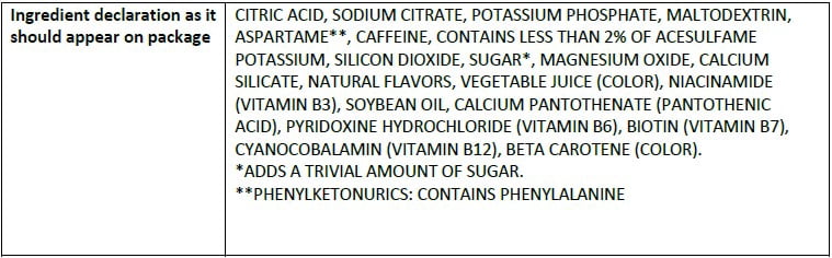 Great Value Energy Electrolyte Watermelon Limeade Liquid Drink Mix, Sugar-Free, 1.1 oz, 10 Packet