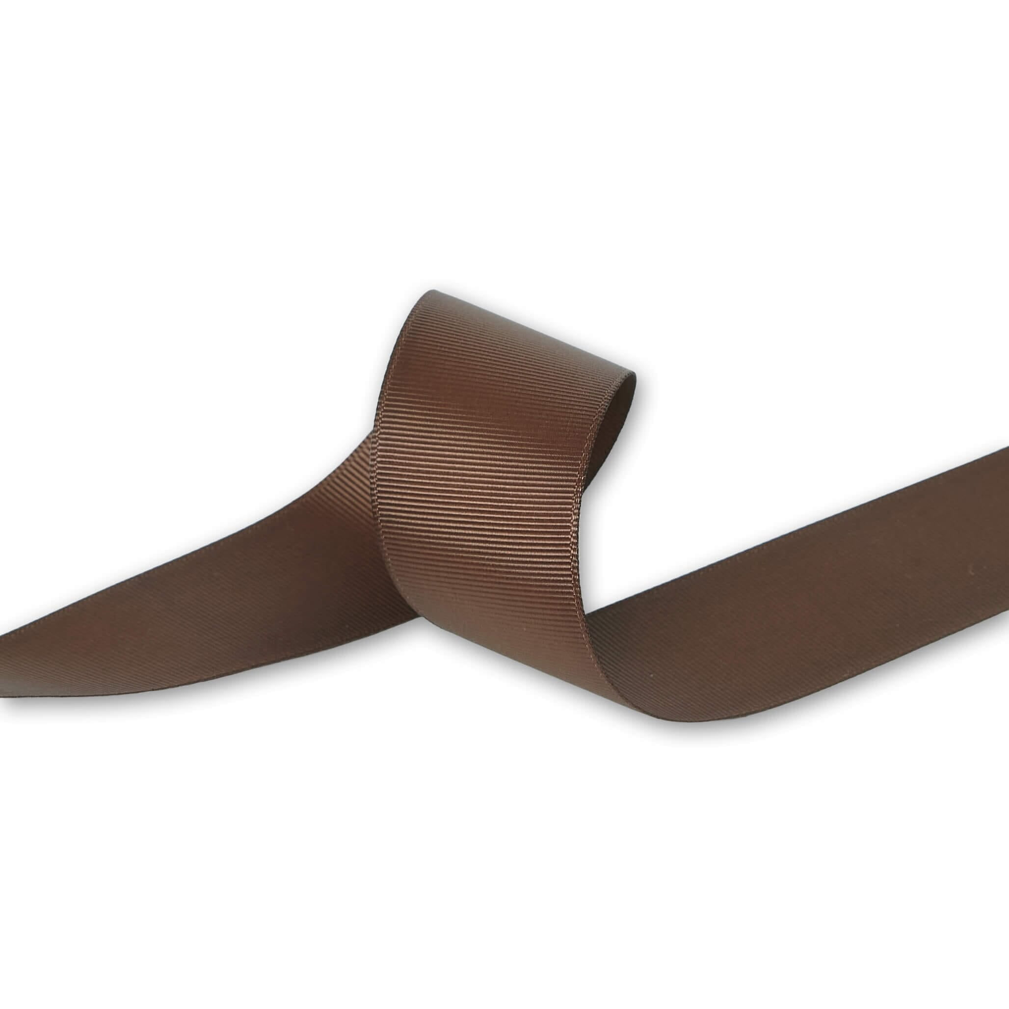 Keedil® Grosgrain Taffeta Polyester Ribbon For Gift Wrapping, Bows, Sewing, Crafting, Hair Accessories, & Décor (1.5") - Brown (25 Yards)