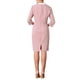 thumbnail image 3 of VESTIDO LÁPIZ DE MANGA 3/4 DE MUJER INSPIRAR CHIC, CUELLO EN V, COLOR DE CONTRASTE, VESTIDOS ELEGANTES DE TRABAJO, TALLA XL, ROSA, 3 of 5