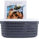 thumbnail image 4 of Juego de 5 cestas de almacenamiento de plástico, cajas de almacenamiento, cubos de almacenamiento para oficina, baño, cocina y armario, 300 x 210 x 135 mm, gris oscuro, 4 of 7