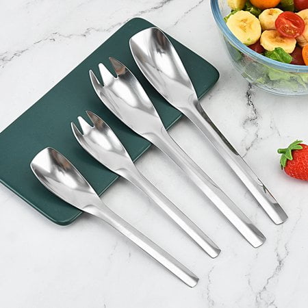 

Dessert Spoon Food Grade Rust-proof Stainless Steel All-Purpose Cream Fruit Cake Dessert Soup Spoon Fork Kitchen Supplies