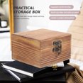 thumbnail image 5 of IBASETOY Rustic Light Brown Wood Box with Lid Latch for Organizing Jewelry Crafts and Small Sundries, 5 of 5