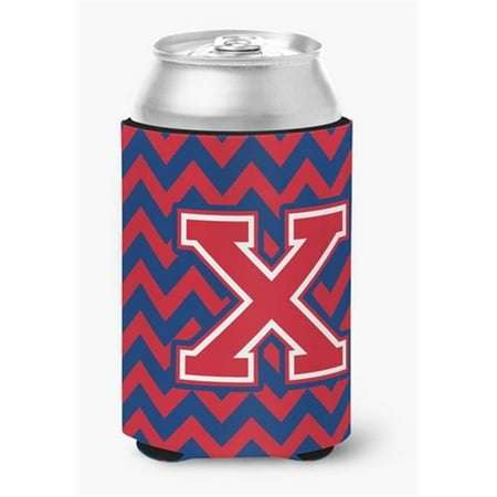 

Letter X Chevron Yale Blue & Crimson Can or Bottle Hugger