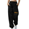 thumbnail image 2 of RKSTN Pantalons pour Femmes Halloween Mode Décontractée Imprimé Rembourré Pantalons de Survêtement Doux Jambe Droite Ample Pantalons de Randonnée, 2 of 6