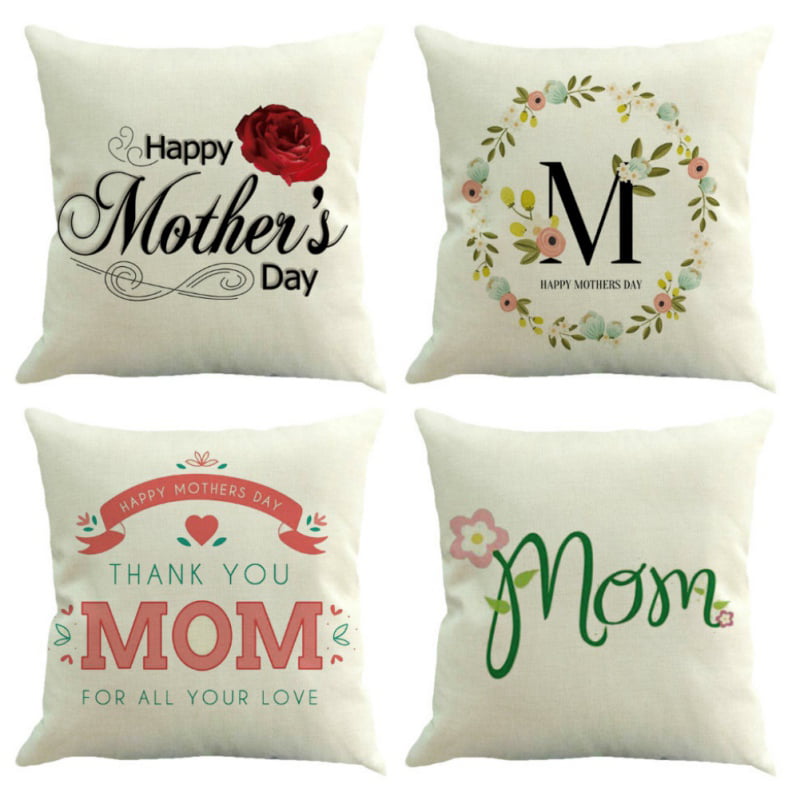 18'' Mother's Day Couch Pillow Cases Mom Gift for sofa Cushion Cover 
