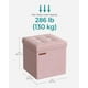 thumbnail image 5 of Otomana de almacenamiento SONGMICS plegable 30 x 30 x 30 cm, color rosa gelatina, 5 of 7