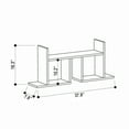 thumbnail image 3 of Ada Home Decor Furniture 37.99" 2 Tier White Waldo Modern Wall Shelf, 3 of 3