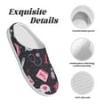 thumbnail image 5 of Daiia Breast Cancer Awareness1 Print Women’s Fuzzy Slippers Memory Foam Lightweight House Shoes Cozy Loafer Flannel House Shoes-35/36, 5 of 7