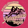 thumbnail image 6 of Wild Bobby Let Our Classroom Adventure Begin Mountain Sunset Light Colors Pop Culture Women Tri-Blend Racerback Tank Top, Shocking Pink, Large, 6 of 6