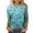 #1-Light Blue, variant on Womens 3/4 Length Sleeve Tops 2024, Valentines and Casual Fashion Style Shirts Crew Neck Loose-Fitting Blouses