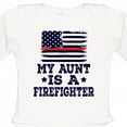 thumbnail image 4 of Inktastic Firefighter Flag Aunt Boys or Girls Long Sleeve Baby Bodysuit, 4 of 5