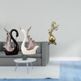 thumbnail image 2 of Elegante colección de figuras de cerámica de cisne y caballo, elegante adorno de escritorio, escultura moderna de resina para estantería, centro, 2 of 8
