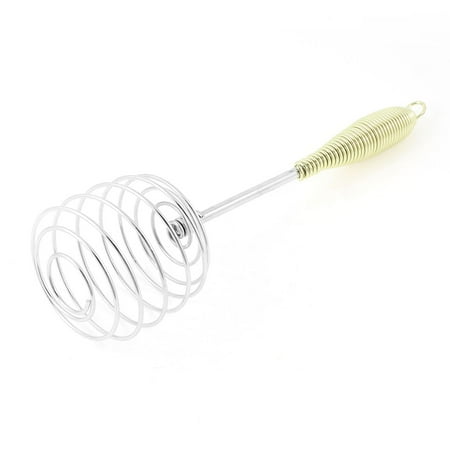 Unique Bargains Kitchen Cooking Gold Tone Handle Stainless Steel Egg Beater Whisk