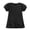 Black, variant on Bxsruta Girls' Puffed Sleeves T-Shirt with Ruffle Hem, Soft Breathable Polyester for Party and Casual Wear