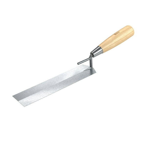 8 In. X 2 In. Pro Carbon Steel Bucket Margin Trowel - Wood Handle