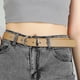thumbnail image 2 of Cinturones Prolriy para mujer, cinturones de cuero para jeans, vestidos, moda, hebilla dorada, cinturón de mujer, cinturón caqui, 2 of 3