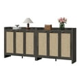 thumbnail image 5 of SICOTAS Shoe Storage Cabinet with 3 Doors & Shelves, 6-Tier Shoe Storage Organizer, Farmhouse Boho Engineered Wooden Shoe Rack Cabinet for Entryway Hallway Closet,Black Oak, 5 of 8
