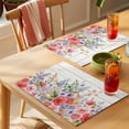 thumbnail image 4 of Pastoral Floral Placemats Set of 4, Colored Wildflower Leaves Lavender Plant Wood Non-Slip Place Mats Washable Table Mats for Kitchen Dining Table Decorations Indoor/Outdoor, 4 of 9