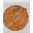 thumbnail image 4 of Large Acacia Wood Round Charcuterie Board for Cheese and Meats, 4 of 5