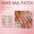 thumbnail image 4 of RAGUPEL 24Pcs Glue on Nails for Women,3D Butterfly and Flower Pattern Square Nails,Silver Sequins False Nails,Long Press on Nails for Photography,Red Carpet and Stage,Style3, 4 of 7