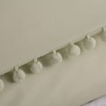 thumbnail image 4 of PiccoCasa 3-Piece Duvet Cover Set with Pompoms Tassel, Queen Khaki, 4 of 6