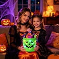 thumbnail image 6 of Light Up Halloween Bucket Led Halloween Basket Trick Or Treat Bags Glow In The Dark Bucket Candy Bucket Bags Reusable Goody Candy Bucket Halloween Birthday Party Favor Supplies 10.24 Inch, 6 of 7