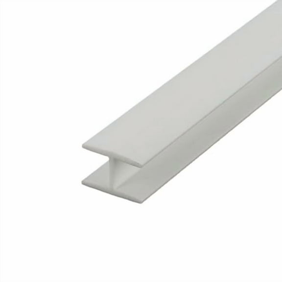 Outwater Plastic H Channel Fits Material 3/8 Inch Thick White Styrene Divider Moulding 46 Inch Length (Pack of 2)