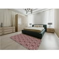 thumbnail image 5 of Ahgly Company Machine Washable Indoor Square Transitional Pink Area Rugs, 3' Square, 5 of 7