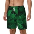 thumbnail image 2 of Gaeub Green Leave Fern Mens Swim Trunks Stretch Beach Shorts Quick Dry for Men Swim Shorts Swimwear with Pockets- 3X-Large, 2 of 9