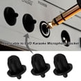 thumbnail image 3 of Black Rubber 6.35mm Audio Jack PC DVD Microphone Socket Dust Cover 10PCS, 3 of 8