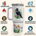 thumbnail image 4 of Red-winged Blackbird Lover Tumbler 40oz – Personalized Stainless Travel Mug with Handle, Lid & Straw – Cute Custom Animal Gift for Women Girls Birthday or Christmas, 4 of 6