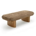 thumbnail image 5 of Ollie Taupe Straight Vegan Shearling Large Bench, 5 of 7