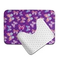 thumbnail image 6 of Yiaed Bright Butterflies Print Bathroom Mat Set 2 Pieces Mat Anti-Skid Pad Ultra Soft and Absorbent Bathroom Bath Mat Contour Bath Rugs for Toilet Base, 6 of 6