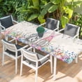 thumbnail image 2 of Gnomes Easter Table Cloths for 8 Foot Rectangle Tables, Colorful Spring Floral Weeping Eggs Retro Art Patio Waterproof Elastic Fitted Tablecloths, Washable Rectangular Table Cover for Camping, 2 of 8