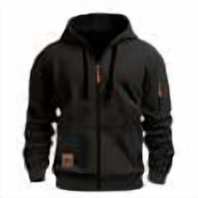 Taqqpue Fleece Hooded Jacket Casual Solid Color Thick Winter Warm Thermal Zip up Hoodies Loose Fit Plus Size Outwear Coats with Pockets