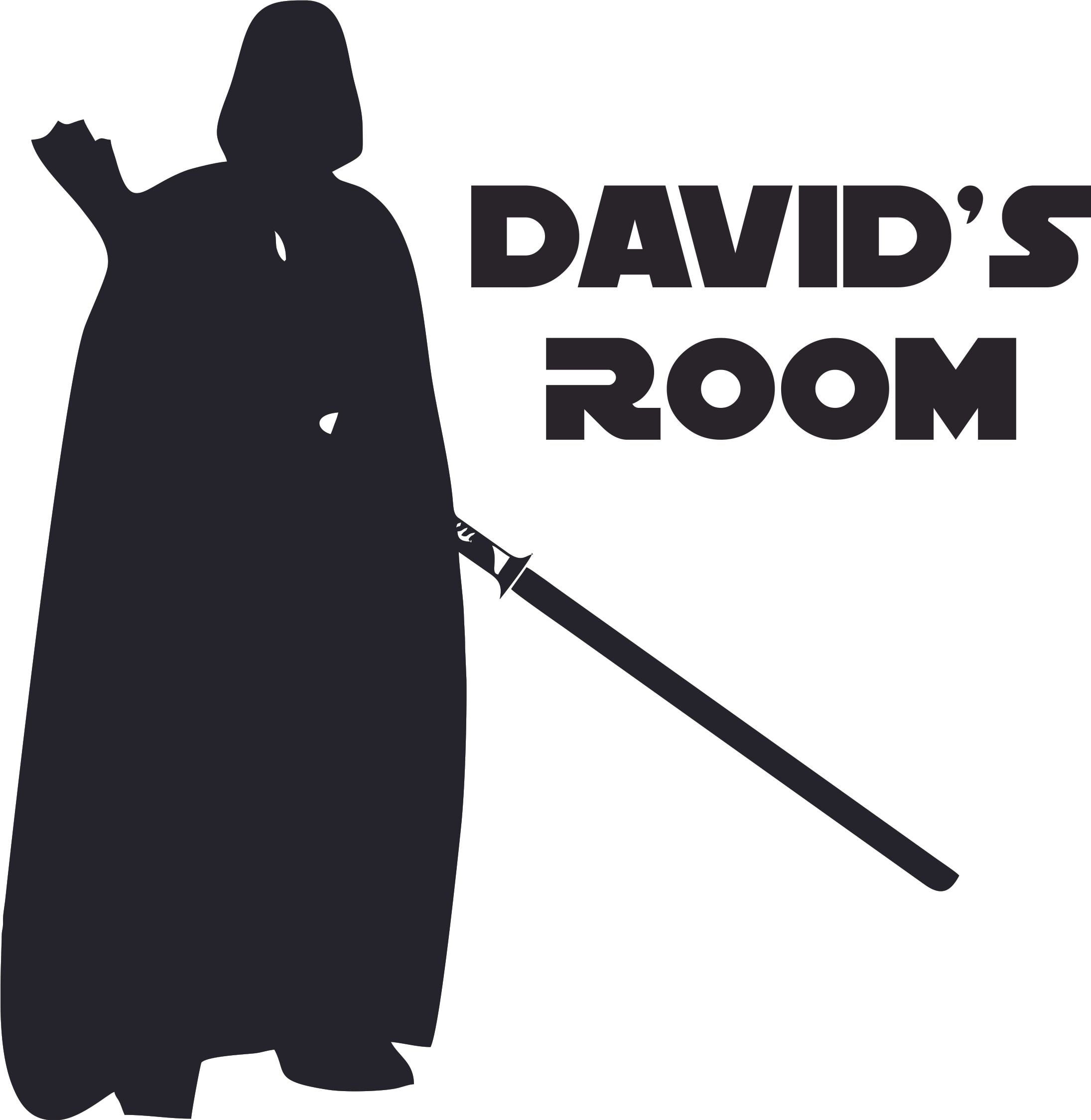Darth Vader Star Wars Character Design Customized Wall Art Vinyl Decal -  Custom Vinyl Wall Art - Personalized Name - Baby Girls Boys Kids Bedroom  Decal Room Wall Sticker Decoration Size (20x20