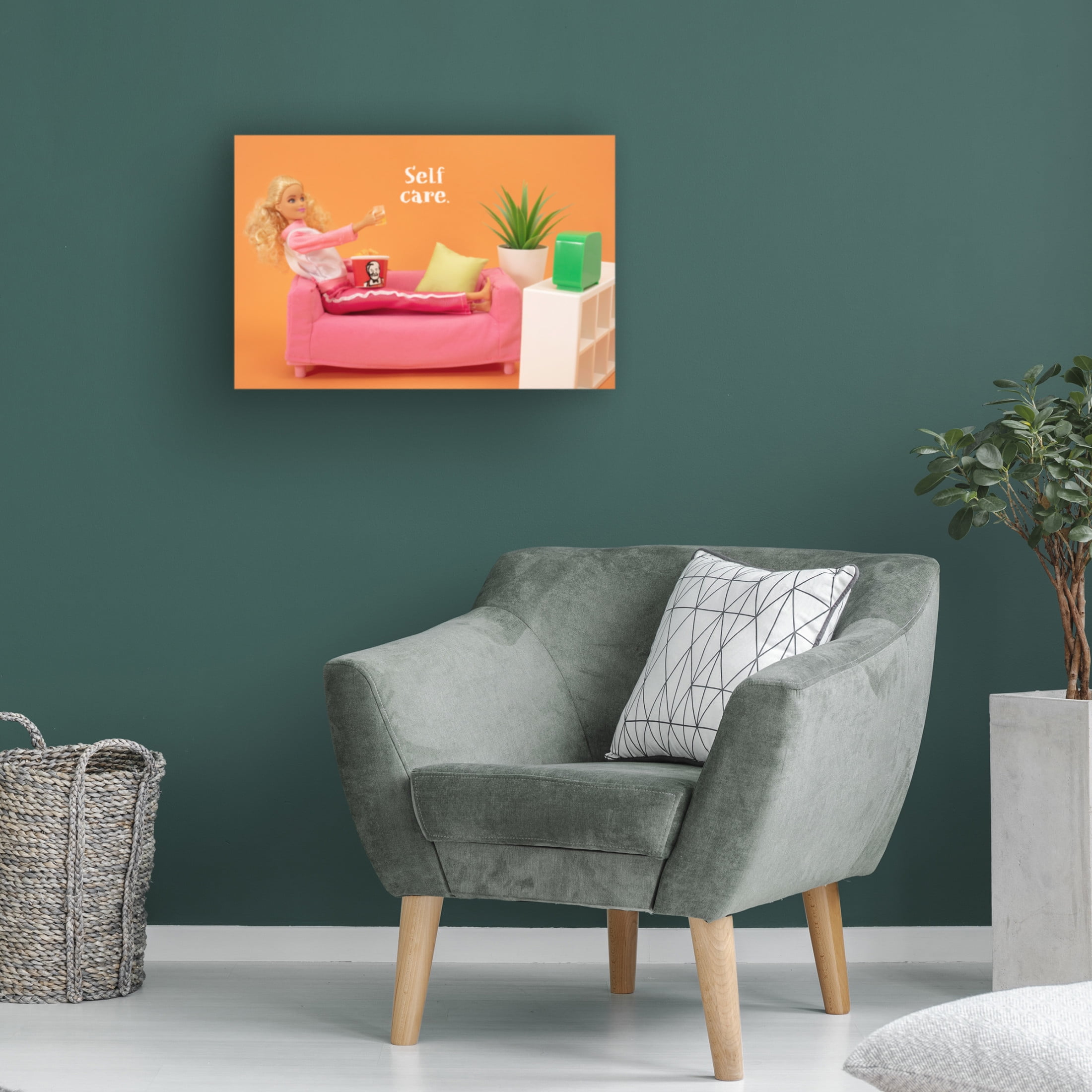 Canvas Wall Art - Julia Ramiro 'Self Care' Wall Art for Living Room, Bedroom, or Office Décor by Trademark Fine Art - 47 x 30 Inches