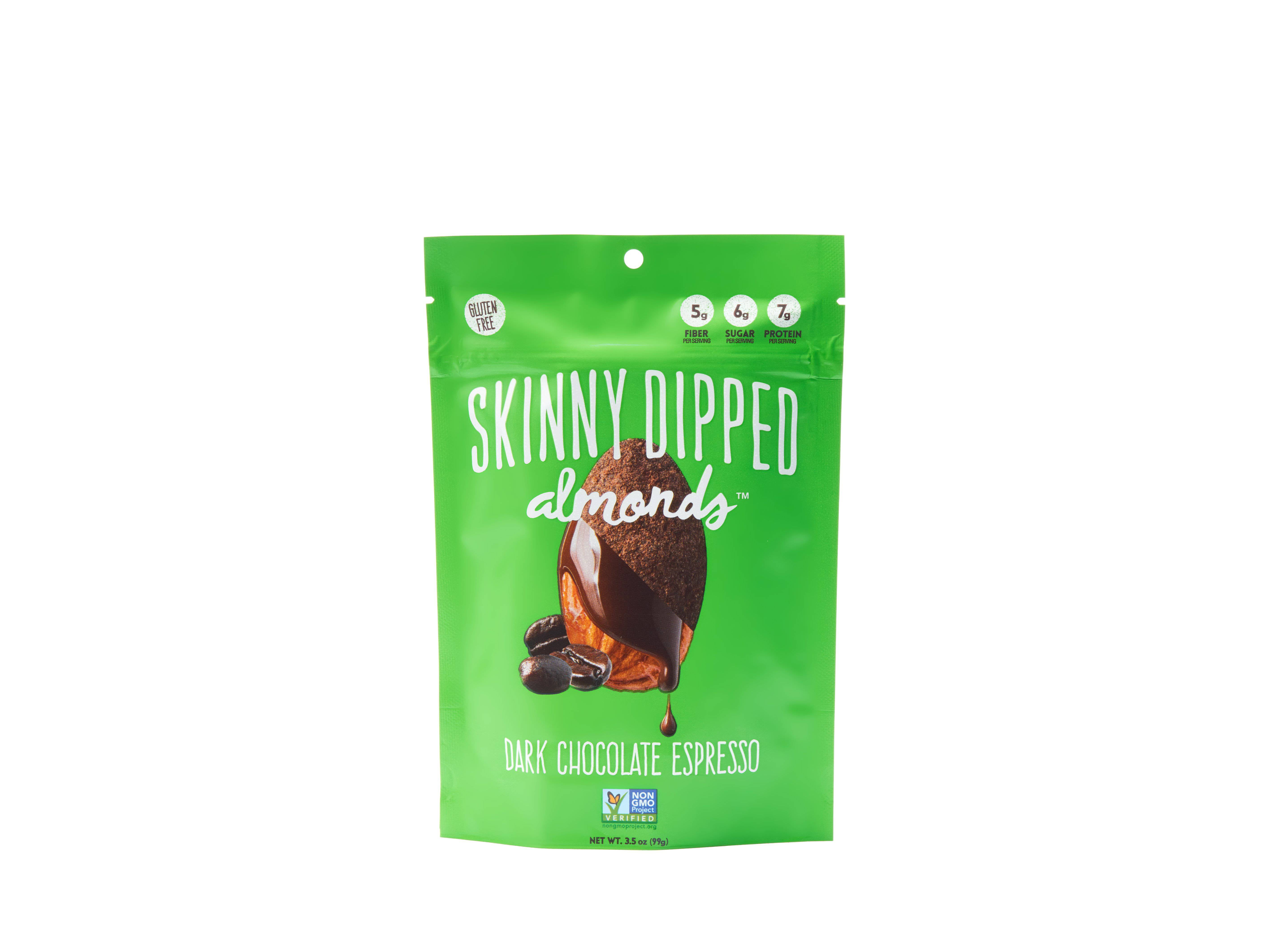 Skinny Dipped Almonds Dark Chocolate Espresso Covered Almonds, Gluten
