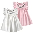 thumbnail image 3 of Qudderr Robes en Coton pour Petites Filles de 1 à 7 Ans, Robe Sans Manches Décontractée pour Enfants, Robe d'Été Imprimée pour Bébés, 3 of 8