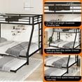 thumbnail image 4 of Twin XL over Queen Metal Bunk Bed with Twin Trundle, Heavy Duty Frame, Black, 4 of 8