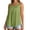 Green-1, variant on Womens Tank Tops Built in Bra Sleeveless Square Neck Tank Wide Strap Pleated Blouse Flowy Loose Fit Summer Blouse Size L