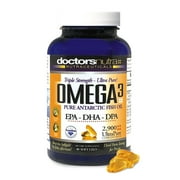 (Pack of 2) Natural Wild Omega 3 DPA Fish Oil Burp-Less Supplement by Doctors Nutra Nutraceuticals - 2,900 Milligrams Pure Concentrated, EPA-DPA-DHA, 180 Soft-Gels