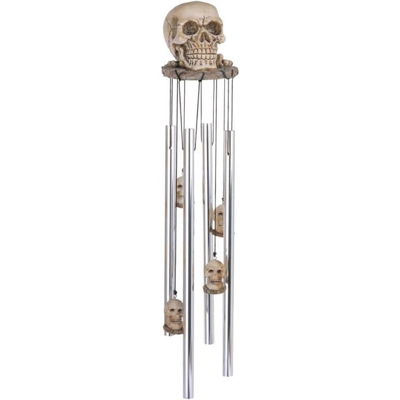ANHXN  Wind Chime Round Top Skull Hanging Garden Porch Decoration Windchime