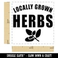 thumbnail image 2 of Locally Grown Herbs Gardening Self-Inking Rubber Stamp Ink Stamper - Purple Ink - Small 1 Inch, 2 of 7