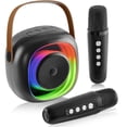 thumbnail image 2 of ENERFACE Mini Karaoke Machine for Kids and Adults Portable Bluetooth Karaoke Speaker with Wireless Microphone Perfect for Boys Girls Karaoke Toys Birthday Gifts and Home Party Use(Black), 2 of 7