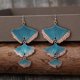 thumbnail image 3 of Xiao Hua Pendientes colgantes de estilo retro, nuevos y únicos, para mujer, estilo étnico bohemio, vintage (azul), 3 of 4